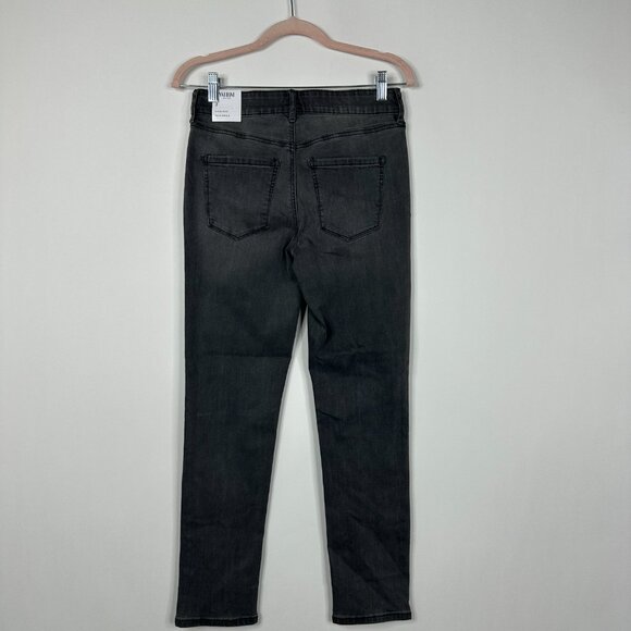 NWT White House Black Market High Rise Slim w/ Stones Jeans Slate Wash 2 #WHBM41 - Picture 3 of 11